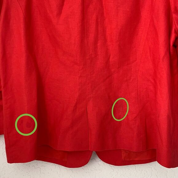 The Limited Blazer Jacket Women XXL Linen Bright Colorful Regency Career Twee - Picture 5 of 13